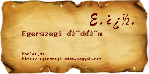 Egerszegi Ádám névjegykártya
